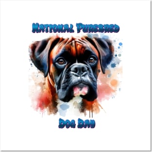 Majestic Boxer Dog Honors Purebred Day Posters and Art